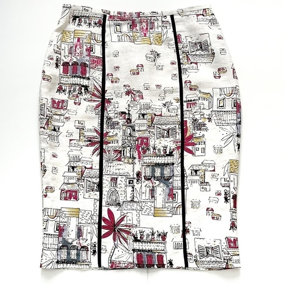 Bonafide Manifesto San Francisco Vintage 100% Linen Skirt Medium - Picture 1 of 5